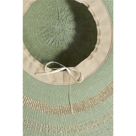 Fame Metallic Accent Trim Floppy Sun Hat - Picture 3 of 5